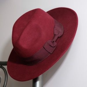 SOLD. Maroon flat brim hat